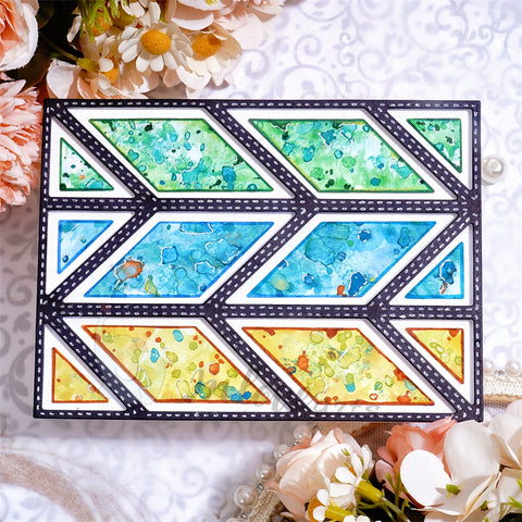 Inlovearts Separated Rhombus Background Board Cutting Dies