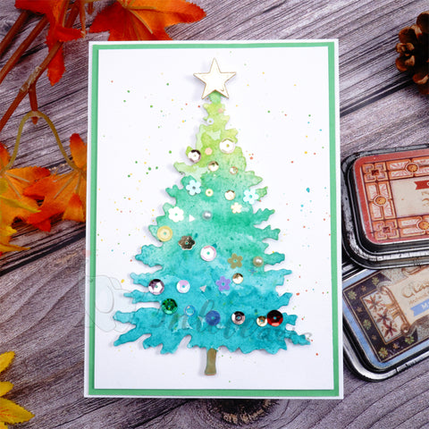 Inlovearts Simple Christmas Tree Cutting Dies