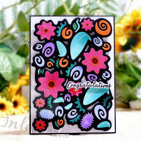 Inlovearts Simple Flowers Border Cutting Dies