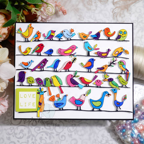 Inlovearts Singing Birds on the Tree Cutting Dies