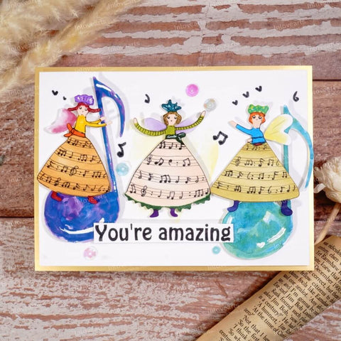 Inlovearts Singing Girl and Music Note Cutting Dies