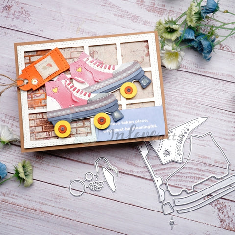 Inlovearts Skateboard Shoes Cutting Dies