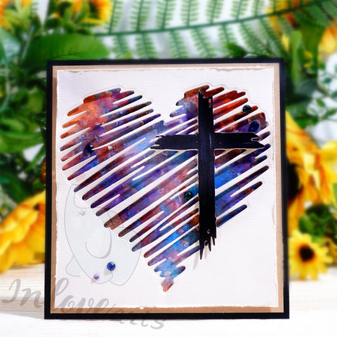 Inlovearts Slash Heart and Cross Cutting Dies