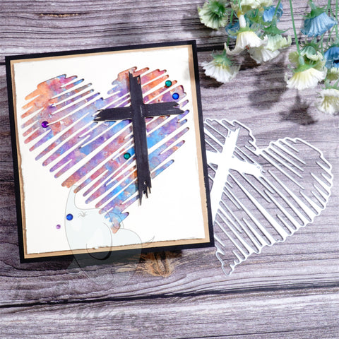Inlovearts Slash Heart and Cross Cutting Dies