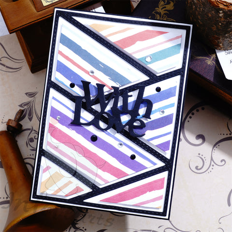 Inlovearts Slash Pattern Background Board Cutting Dies