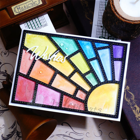 Inlovearts Slashes and Blocks Background Board Cutting Dies