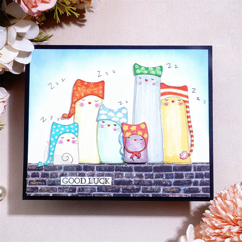 Inlovearts Sleeping Cat Cutting Dies