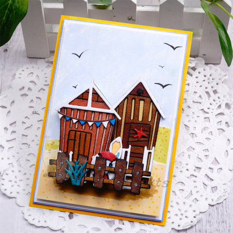 Inlovearts Small Wood House Cutting Dies