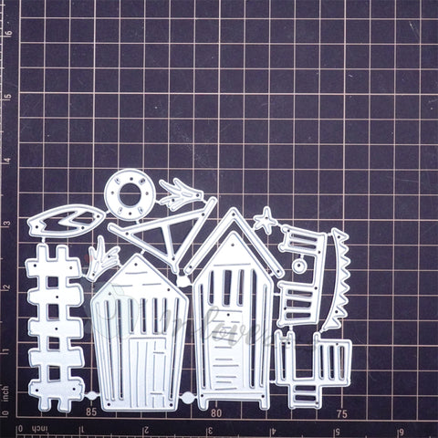 Inlovearts Small Wood House Cutting Dies