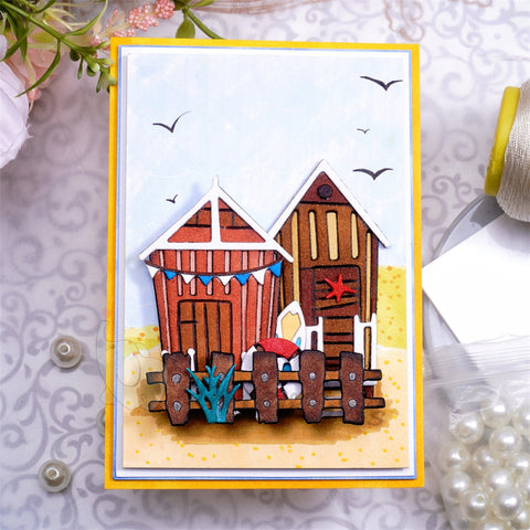 Inlovearts Small Wood House Cutting Dies