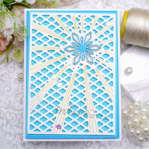 Inlovearts Snowflake Laser Line Background Board Cutting Dies