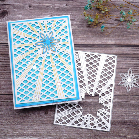Inlovearts Snowflake Laser Line Background Board Cutting Dies