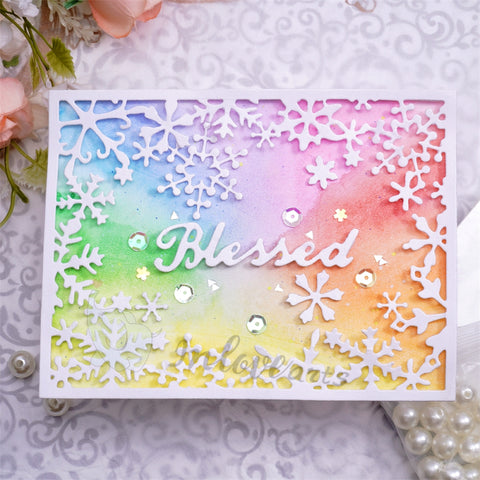 Inlovearts Snowflake Rectangular Frame Cutting Dies