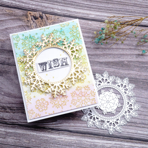 Inlovearts Snowflake Round Border Cutting Dies