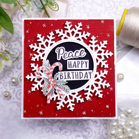 Inlovearts Snowflake Round Border Cutting Dies