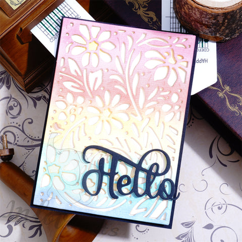 Inlovearts Spring Flowers Background Board Cutting Dies