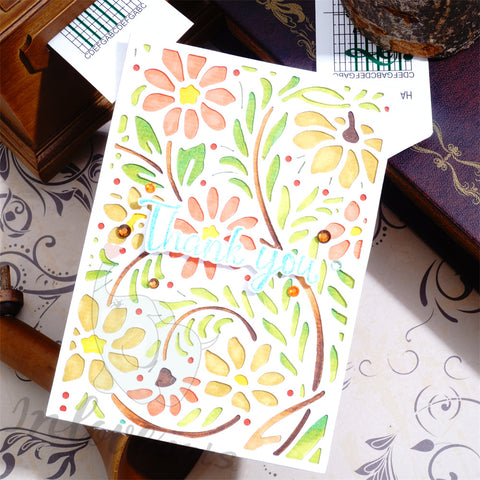 Inlovearts Spring Flowers Background Board Cutting Dies