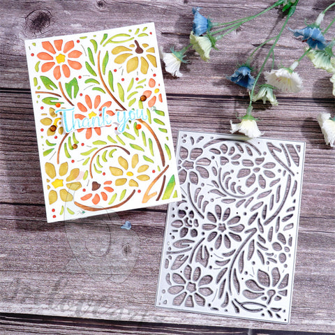 Inlovearts Spring Flowers Background Board Cutting Dies