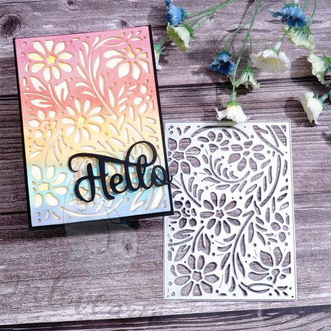Inlovearts Spring Flowers Background Board Cutting Dies
