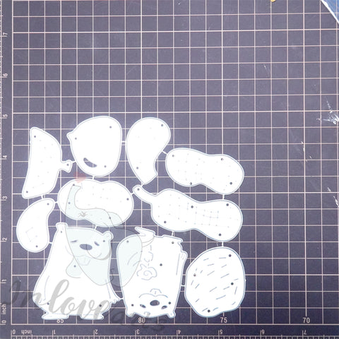 Inlovearts Squirrel and Pinecones Cutting Dies