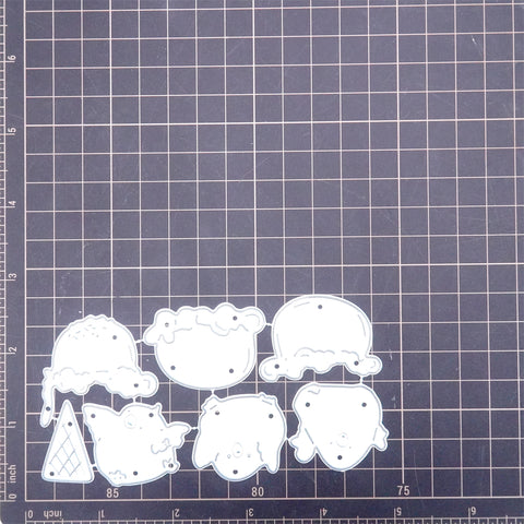 Inlovearts Stackable Chick Ice Cream Cutting Dies