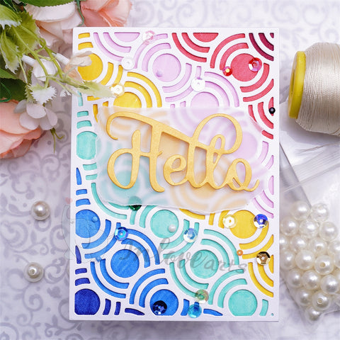 Inlovearts Stacked Circle Background Board Cutting Dies