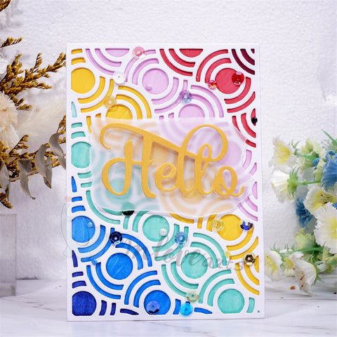 Inlovearts Stacked Circle Background Board Cutting Dies
