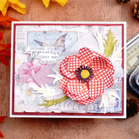Inlovearts Stacked blooming Flower Cutting Dies