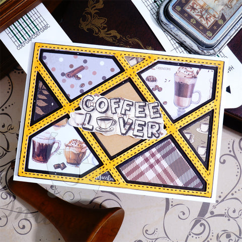 Inlovearts Staggered Lines Background Board Cutting Dies