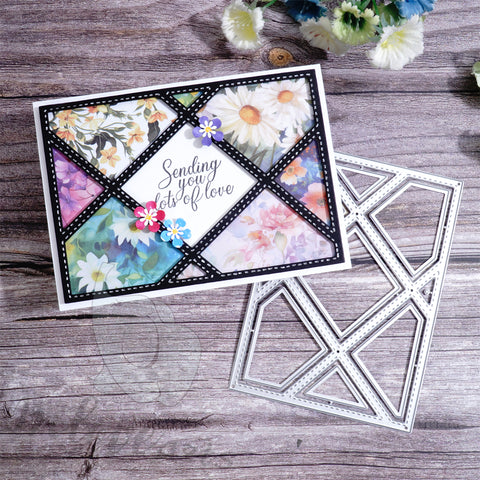 Inlovearts Staggered Lines Background Board Cutting Dies