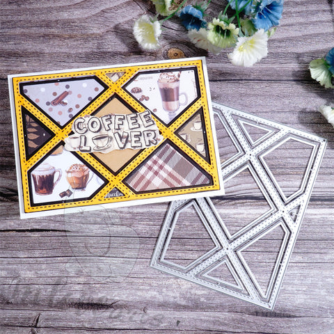 Inlovearts Staggered Lines Background Board Cutting Dies