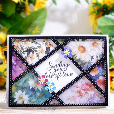 Inlovearts Staggered Lines Background Board Cutting Dies