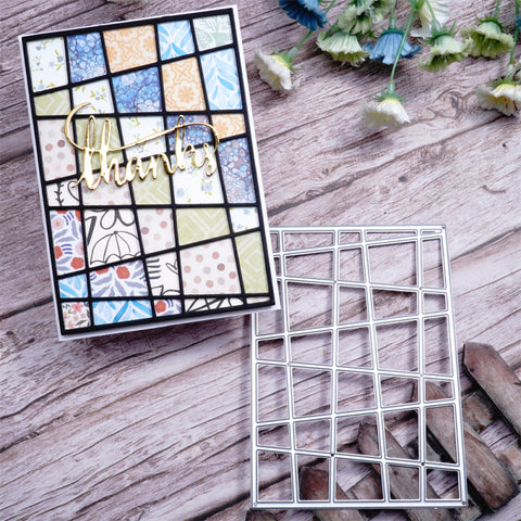 Inlovearts Staggered Slash Background Board Cutting Dies