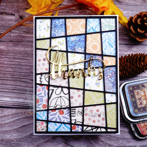 Inlovearts Staggered Slash Background Board Cutting Dies