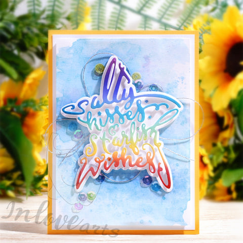 Inlovearts Star Shaped Word Cutting Dies