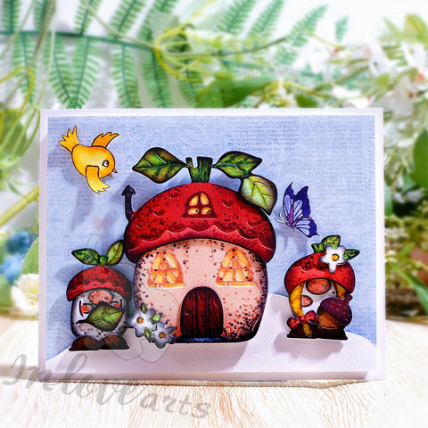 Inlovearts Strawberry House Cutting Dies