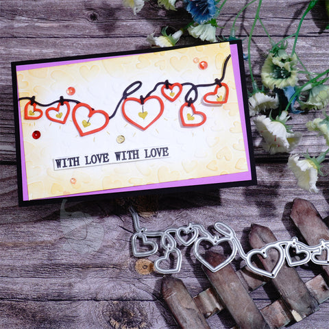 Inlovearts String of Hearts Cutting Dies