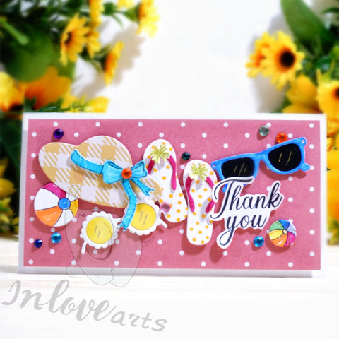 Inlovearts Summer Theme Supplies Cutting Dies