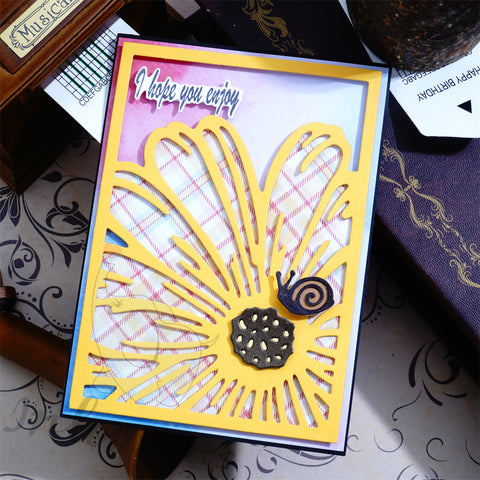 Inlovearts Sunflower Background Board Cutting Dies