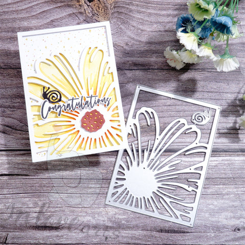 Inlovearts Sunflower Background Board Cutting Dies