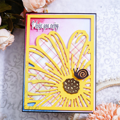 Inlovearts Sunflower Background Board Cutting Dies