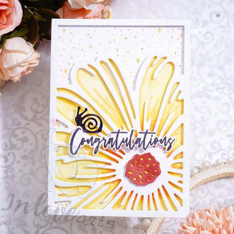 Inlovearts Sunflower Background Board Cutting Dies