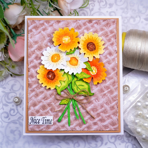 Inlovearts Sunflower Bouquet Cutting Dies