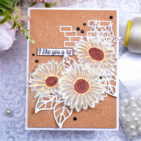Inlovearts Sunflower and Leaf Set Cutting Dies