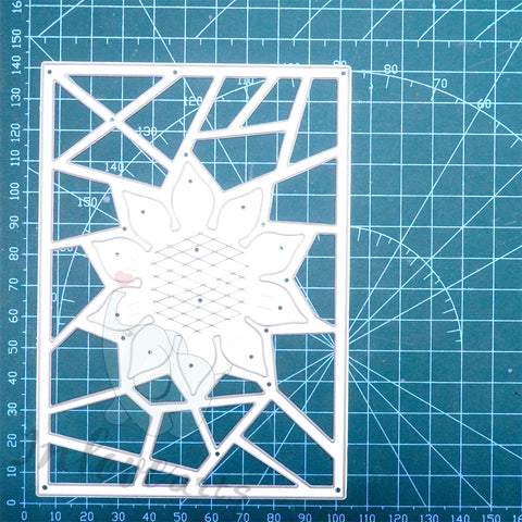 Inlovearts Sunflower and Lines Background Board Cutting Dies