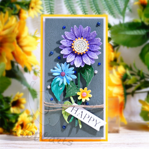 Inlovearts Sunflower with Leaves Cutting Dies