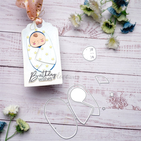 Inlovearts Swaddled Baby Cutting Dies