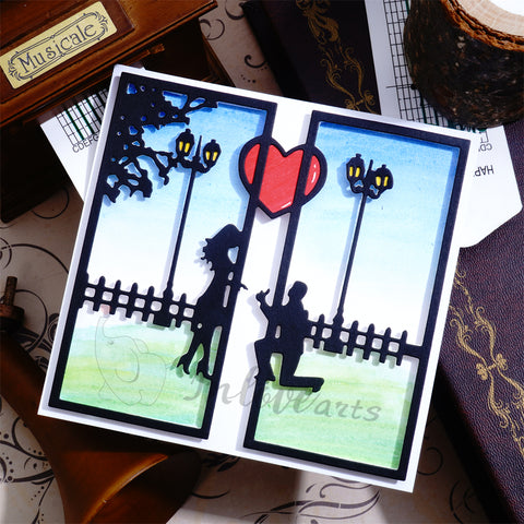 Inlovearts Sweet Couple Border Cutting Dies