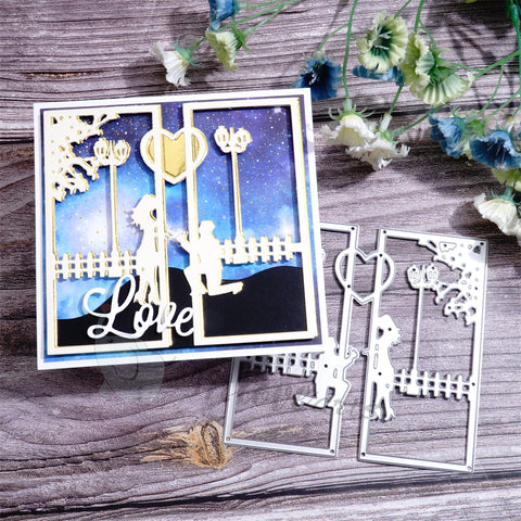 Inlovearts Sweet Couple Border Cutting Dies
