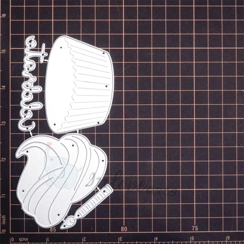 Inlovearts Sweet Cupcake Cutting Dies
